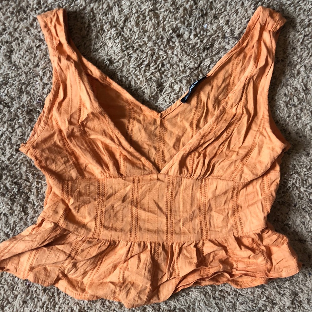 Cute Burnt Orange Crop Top